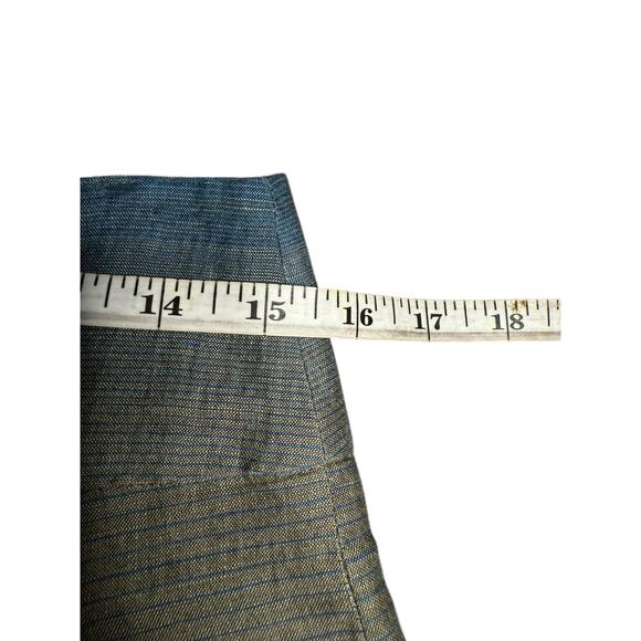 Vince Linen Ombre Pencil Skirt Blue and Tan with pinstripes Size 4 Retail $188 - Picture 2 of 6